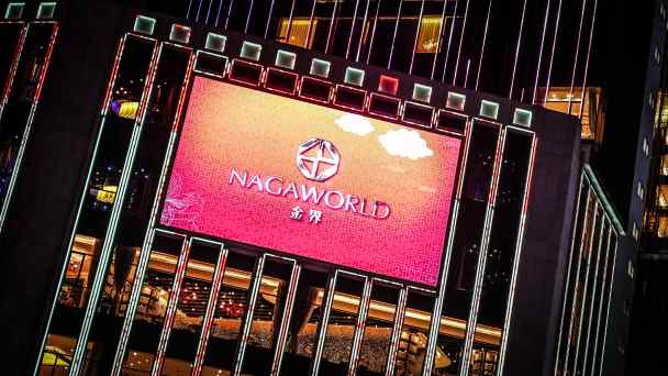 NagaWorld in&nbsp;Phnom Penh. A suspended&nbsp;Russian project is weighing on the Cambodian casino group.&nbsp;(Photo by Masayori Ishikawa)