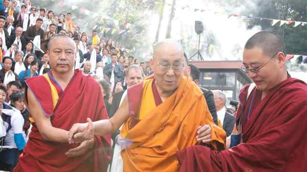 Tibetan spiritual leader the&nbsp;Dalai&nbsp;Lama visits Switzerland in 2018. He has been in the U.S. since June for medical treatment on his knees.