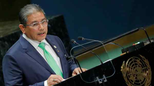 Brunei's Second Minister of Foreign Affairs&nbsp;Erywan Yusof, pictured speaking at the United Nations, will serve as ASEAN's special envoy to Myanmar.