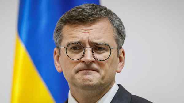 Ukrainian Foreign Minister Dmytro&nbsp;Kuleba, seen in a file photo, is visiting China for talks on how to end the war with Russia.