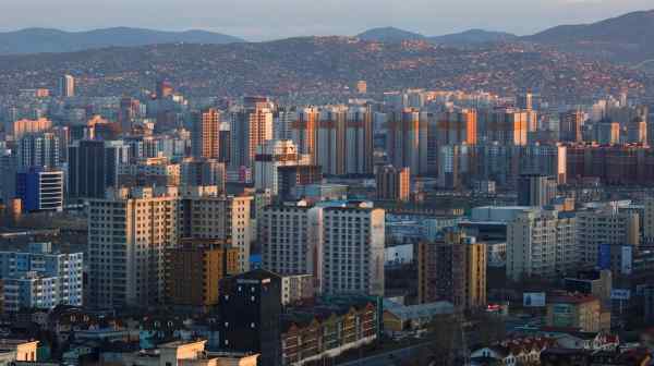 The Mongolian capital of Ulaanbaatar, home to half of Mongolia's population&nbsp;and 90% of its universities