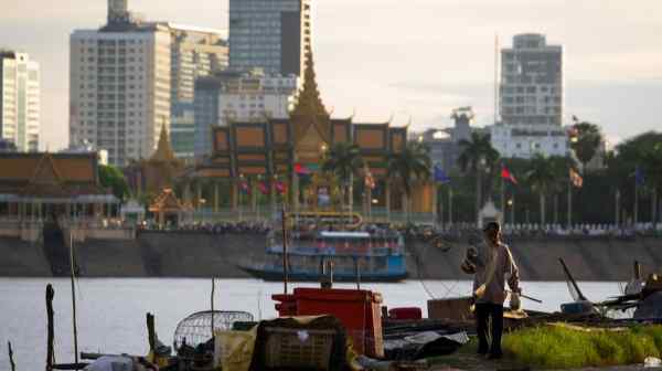 The Mekong riverfront in Phnom Penh: The new waterway will provide&nbsp;a direct route for trade, reducing&nbsp;dependence on foreign ports.