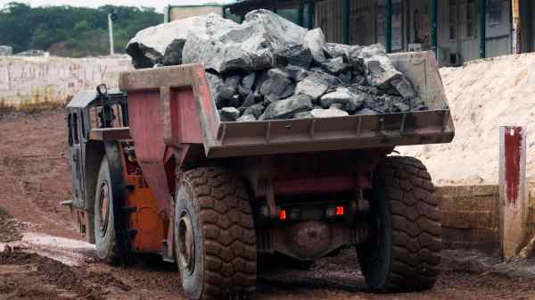 A truck carries copper ore out of a mine in Zambia. The Central African country is the world's ninth-largest producer of the metal.