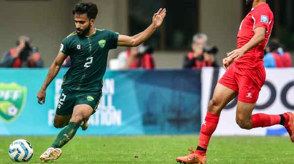 Pakistan's national soccer squad goes up against Jordan&nbsp;at Jinnah Sports Stadium in Islamabad on March 21. The country has been without a domestic pro league for five years.