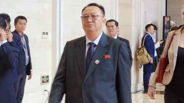 North Korea's ambassador to Laos, Ri Yong Chol, attended the ASEAN Regional Forum instead of the foreign minister. (Photo by Junnosuke Kobara)