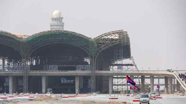 The new Techo Takhmao International Airport, under construction outside Phnom Penh on March&nbsp;12. (Photo by Hiroki Endo)