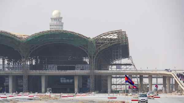 The new Techo Takhmao International Airport, under construction outside Phnom Penh on March&nbsp;12. (Photo by Hiroki Endo)