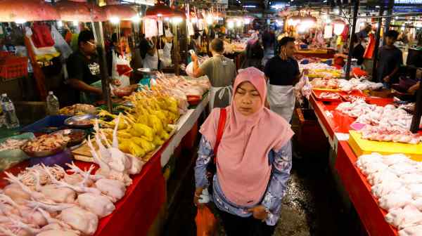 Malaysian shoppers, like this woman at a wet market in Kuala Lumpur, consumed at a robust pace to help Malaysia's economy expand in the second quarter of 2024.