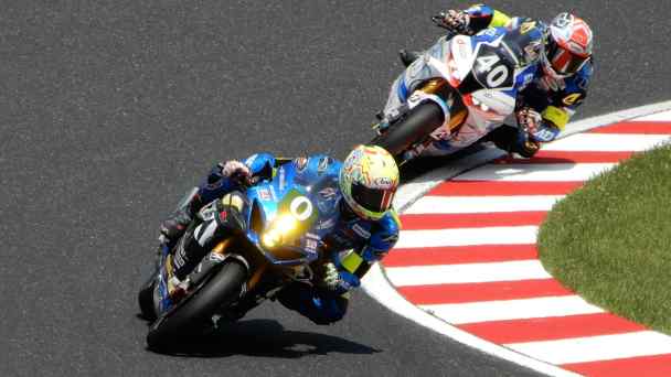 The Suzuki Motor team competes in the Suzuka 8 Hours endurance race. (Photo by Toshihide Takeda)