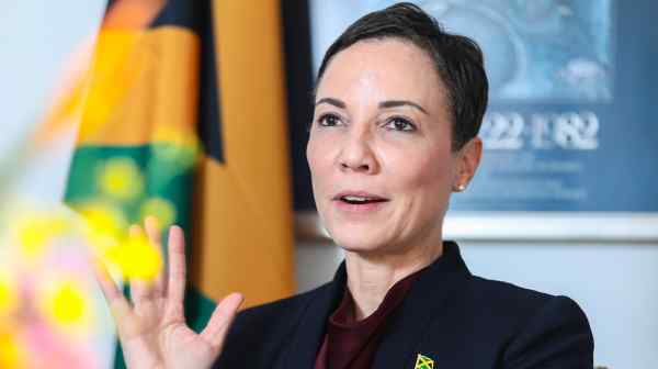 Kamina Johnson Smith, Jamaica's minister of foreign affairs and trade, told Nikkei Asia that the country wants to expand trade relations with Japan and other countries. (Photo by Yuki Kohara)&nbsp;