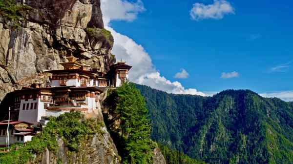 Founded in the eighth century, Bhutan's&nbsp;Taktshang (Tiger&rsquo;s lair) monastery hangs from a rock face&nbsp;900 meters&nbsp;above a valley. Visitors from outside South Asia will need to pay a $200 daily tax&nbsp;to visit the country and see it. (Photo by Phuntsho Wangdi)