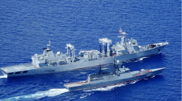 Chinese and Russian warships conduct maritime drills in July. (China PLA&nbsp;Navy)